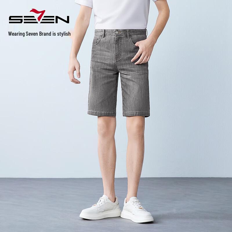 

SEVEN Men s Classic Denim Casual Shorts 35