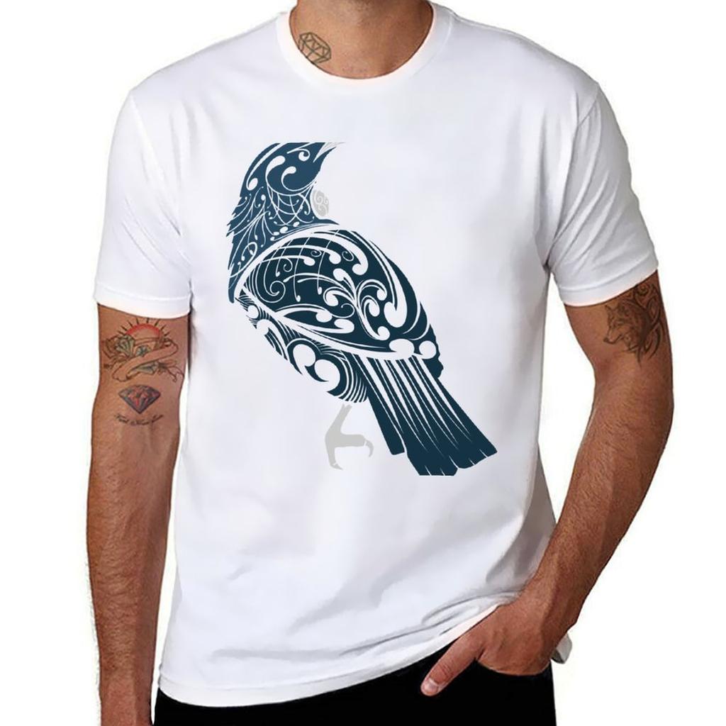 New Zealand Native Tui Bird TShirt Lightweight Print TShirt