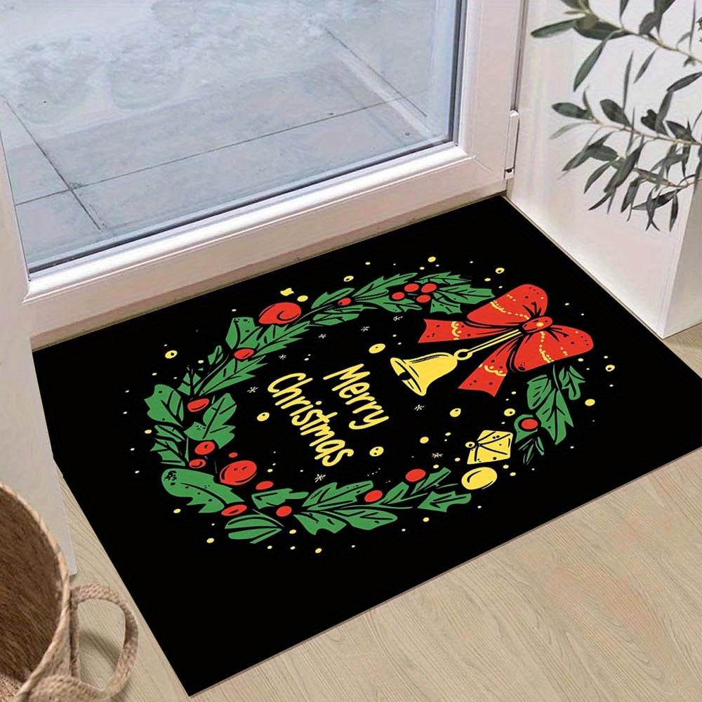 

1pc Christmas Wreath with Bells Area Rug, Slip-Resistant, Easy-Clean, Stain-Resistant, Perfect for Cozy Living Rooms, Bedrooms, Kitchens, Of 60cm by 90cm