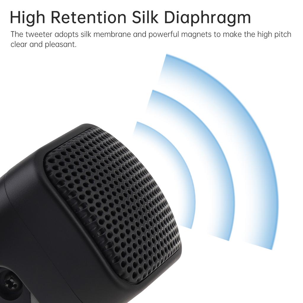 4pcs 500W High Efficiency Mini Dome Tweeter Speakers Car Audio System Black High Frequency Sound Upgrade