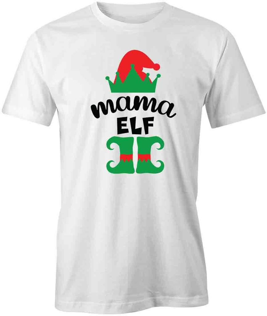 MAMA ELF TShirt Tee Short-Sleeved Cotton CHRISTMAS CLOTHING S1WCA576