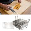 Taco Fryer Basket 4 Shells Stainless Steel Detachable Handle Convenient Use Taco Shell Fryer Holder Basket for Home Restaurant