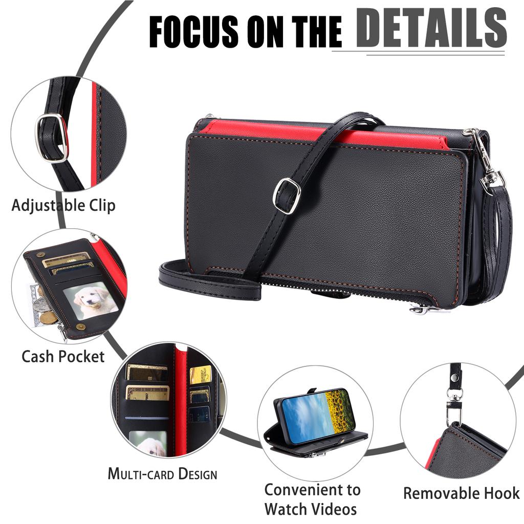 015 Style For Xiaomi 15 Pro Case TPU+PU Leather Wallet Phone Cover with Straps