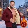 Große Größe M-5XL Herren Fleece Verdicktes Einfarbiges Kapuzensweatshirt Jugend Cardigan Top Student Reißverschluss Sweatshirt Herrenjacke