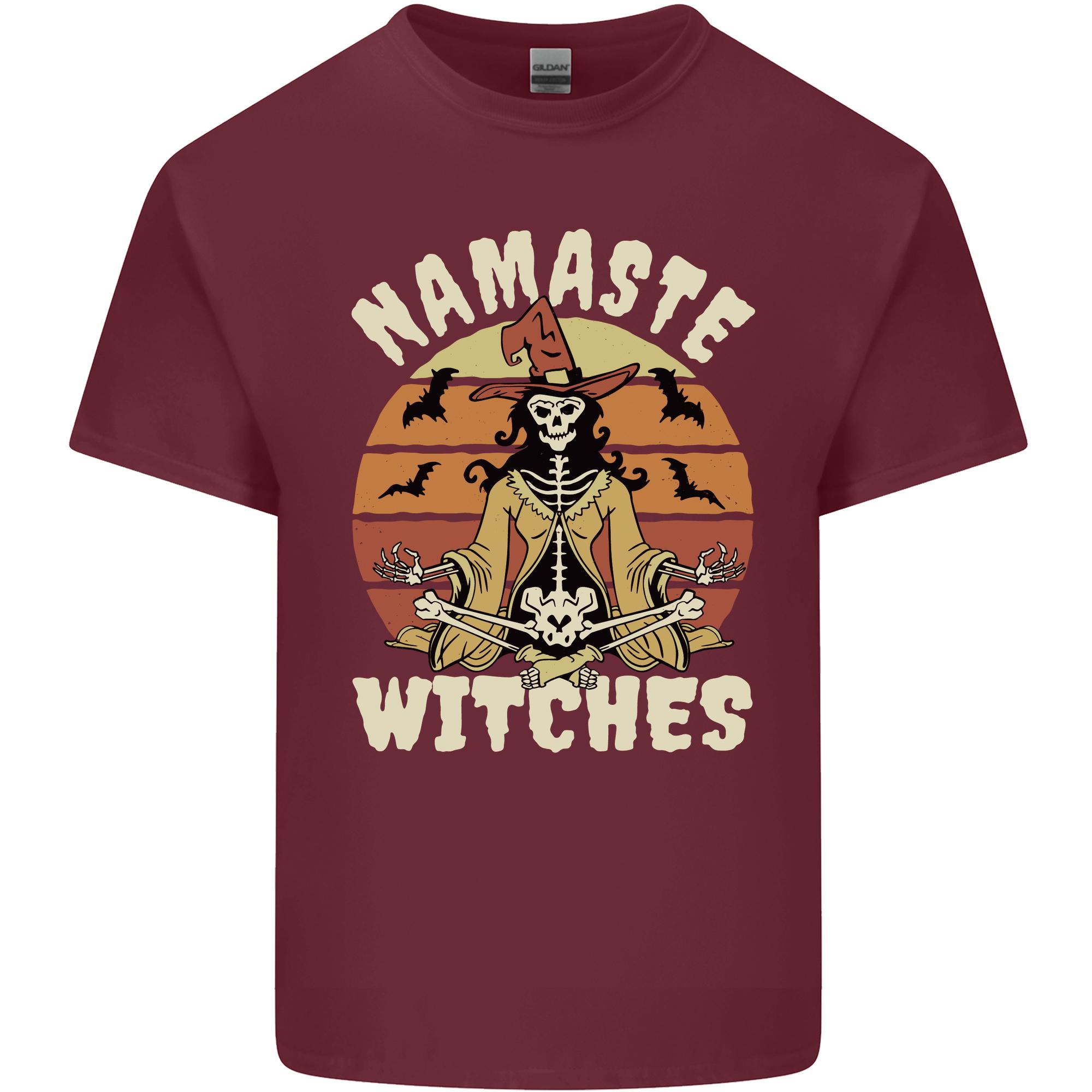 Namaste Witches Funny Halloween Unisexs Light Cotton TShirt S