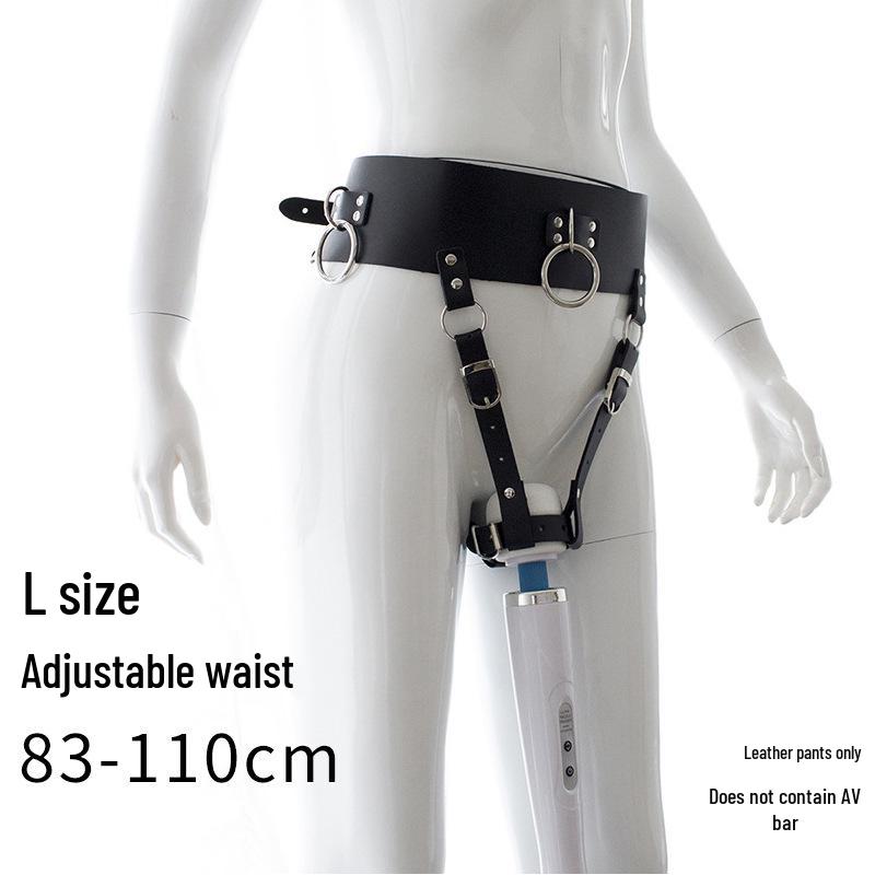 Erotic Wearable Bondage Pants with Massage Stick for SM Training and Pleasure