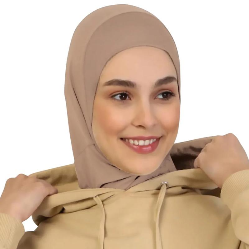 Wrinkle Modal Jersey Hijab Instant Hijab Muslim Innerscarf For Woman Under Cap Hat Lady Solid Soft Headscarf Crystal Hemp Bonnet