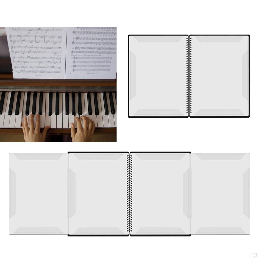 A4 Music Folder, Clear Sheet Binder for Piano, Portable Writable Binder, PP Material