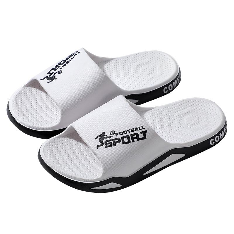 Summer New Men's Trend One-word Drag Color Matching Fashion Soft Bottom Home Wear Wear Wear Wear Cold Slippers Men