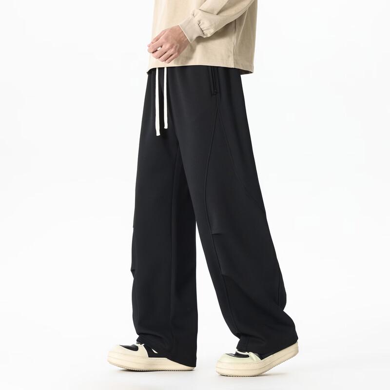 Pantaloni Cargo Paracadute a Gamba Larga Pieghettati da Uomo WRPCE