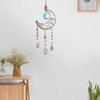 Yousheng Evil Eye Faux Crystal Suncatcher, Prism Rainbow Maker Window Hanging Decor, Wind Chime Style Moon Sun Catcher for Home Garden Decor