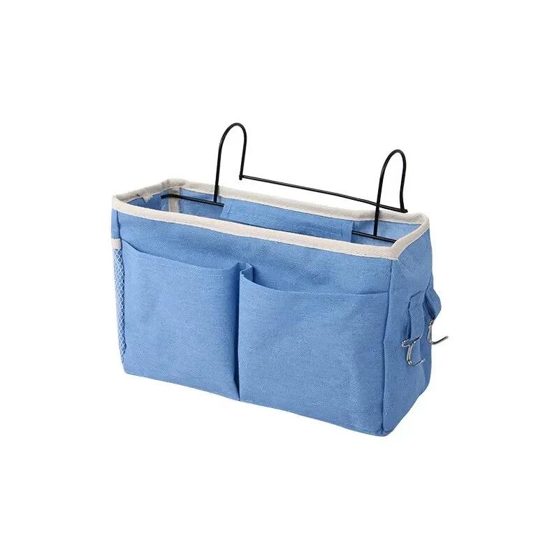 

Baby Bedroom Organizer Bedside Rack Dormitory Basket Bedside Hanging Basket Bed Bedside Storage Basket синій