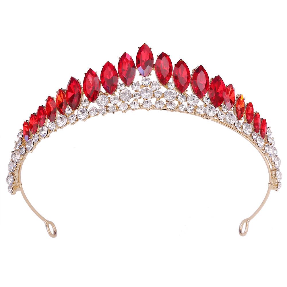 Japanese & Korean Style Bridal Rhinestone Crown Headpiece for Weddings, Evening Dresses & Children's Birthdays