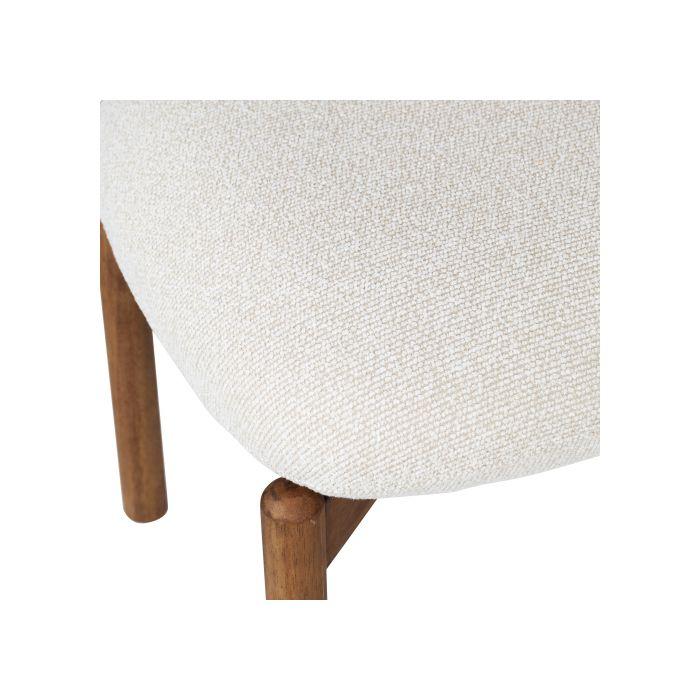Chaise En Bois - MUVOE - Frank - Beige - Design Scandinave - Assise Rembourrée - 1 Place