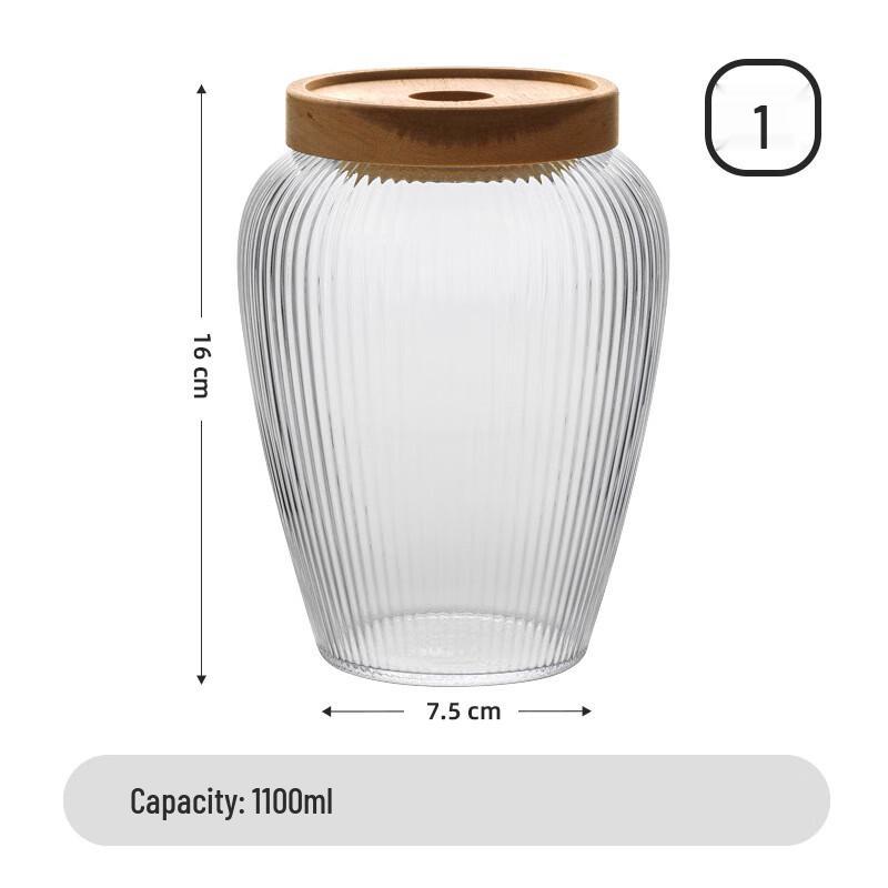 Large Glass Brewing Jar with Wood Lid