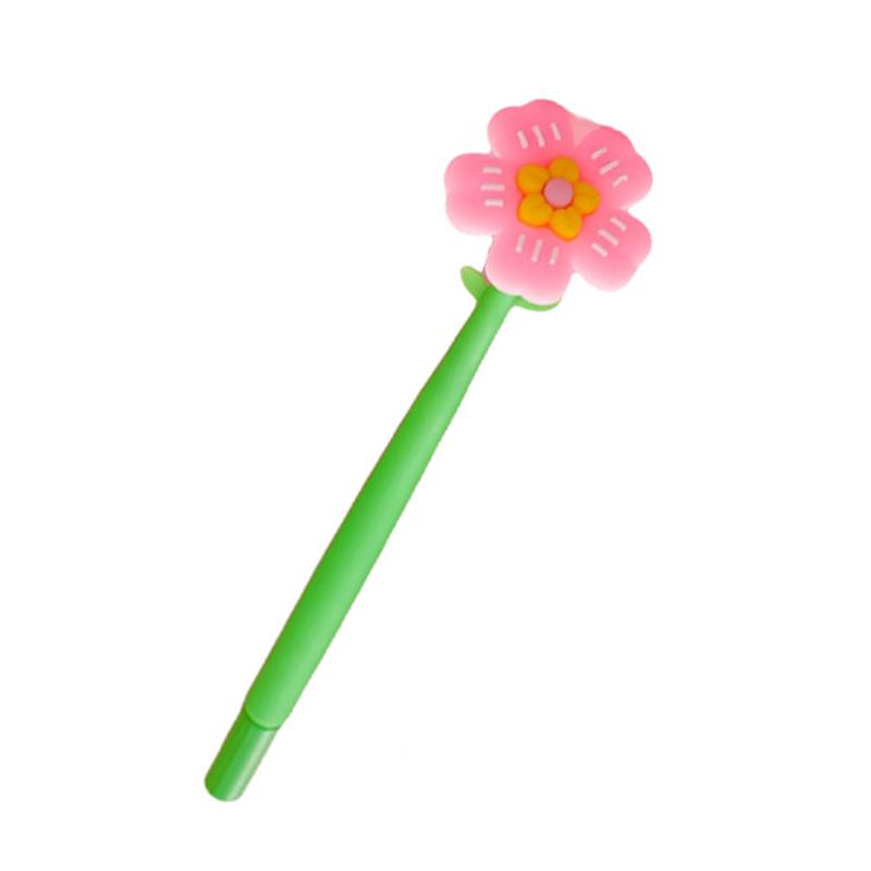 1 Piece Stationery Flowers Cute Cartoon Panda Soft Gel Pen Sunflower School Office Kawaii Supplies Creative Pens