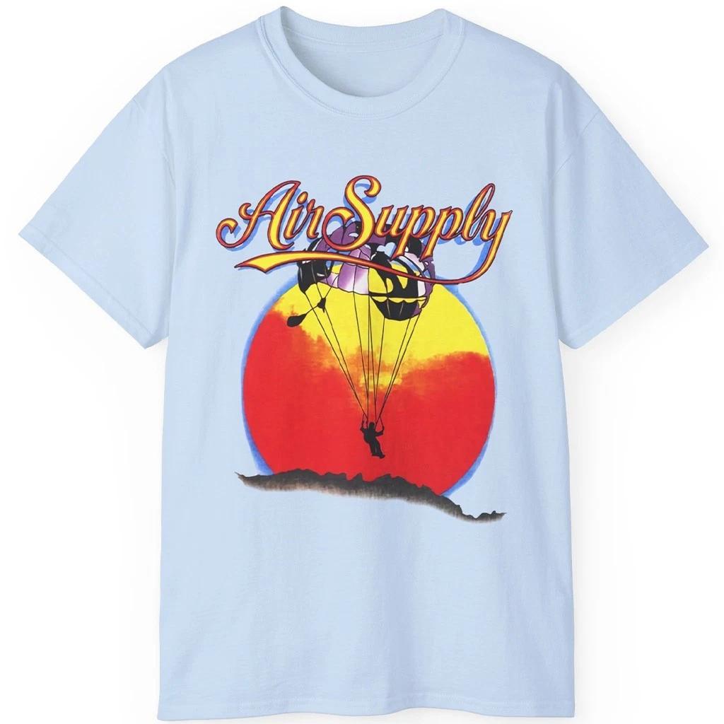Men s and Women s T-shirts New Air Supply Band Heavy Cotton Light Blue All Size XS
