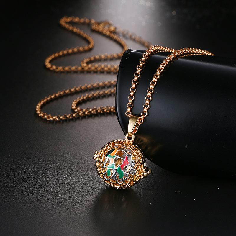 Neue Aromatherapie Ätherisches Öl Diffusor Halskette Schmuck Quadratisch Hohl Parfüm Medaillon 16MM Musik Kugel Damen Anhänger Zubehör