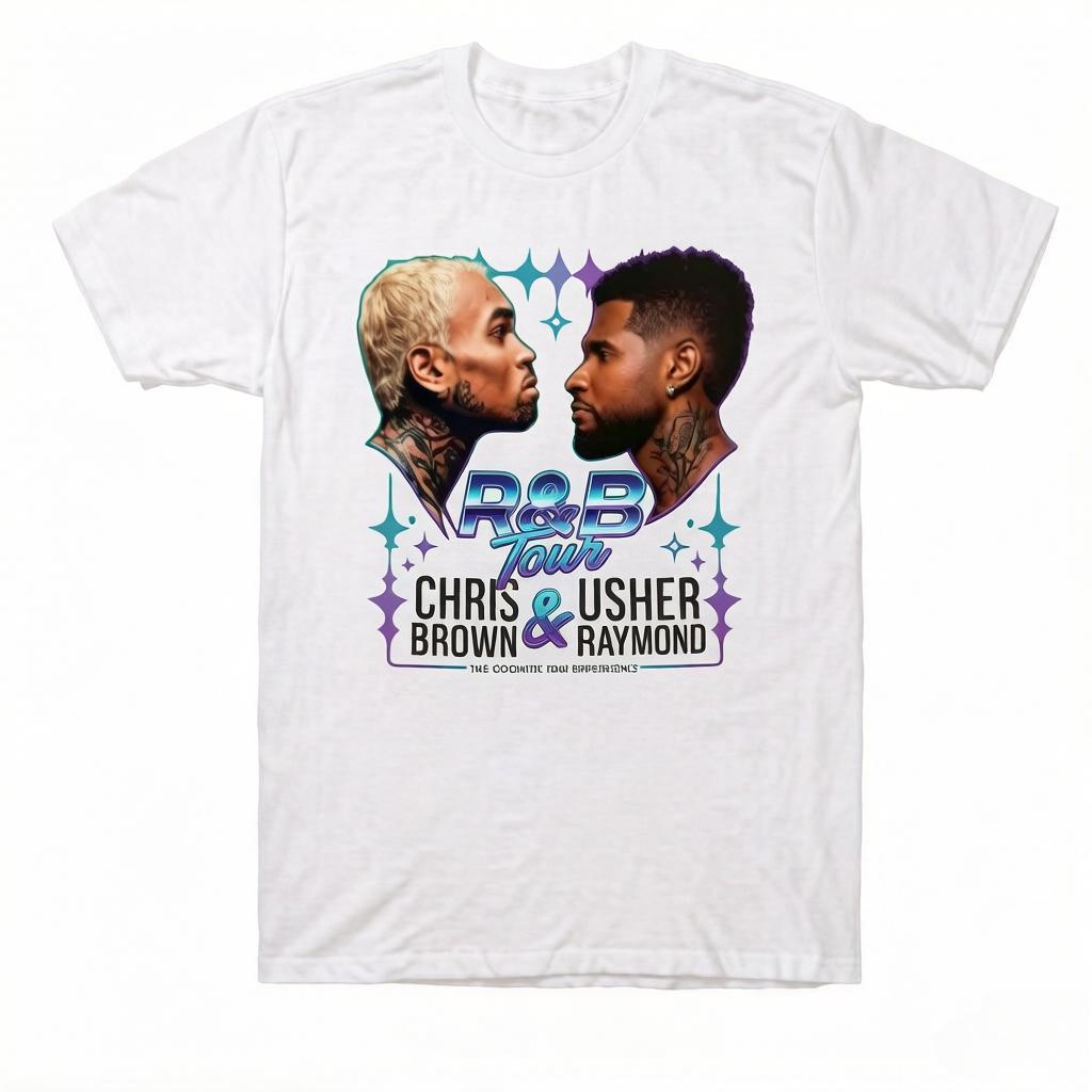 Chris Brown UthernRaymond Brown RB Tour Graphic Unisexs Printed Tshirt Unisex Shortsleeved st Century Tshirt