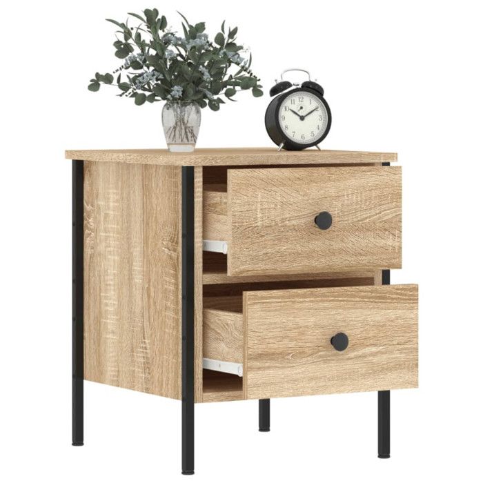 VidaXL Bedside Table Sonoma Oak 40x42x50 Cm Engineered Wood 825985