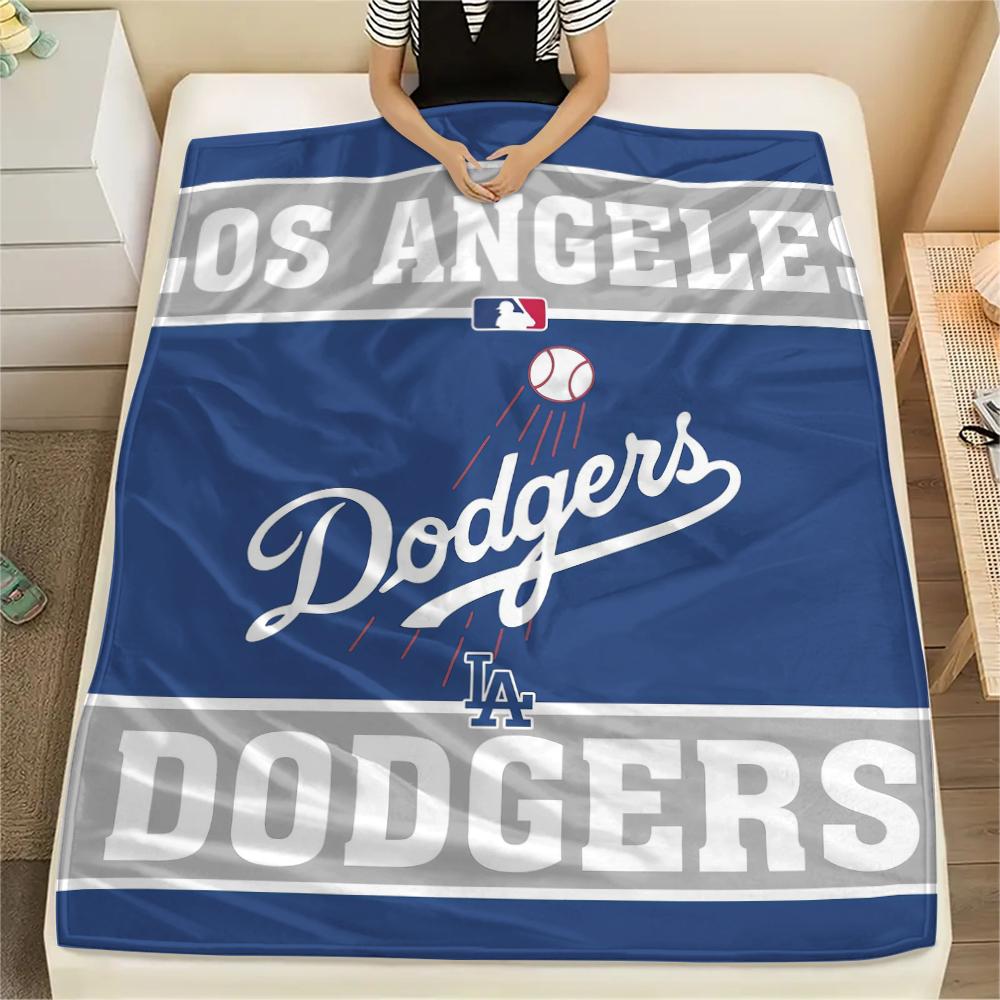1Pc LA Dodgers Print Flannel Blanket, High quality Comfortable for All Seasons, Home Decor, Warmth and Comfort, Perfect for Gifts