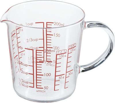 Hitzebeständiger Glasbecher groß breit 200 MJCW-20-R-BK