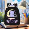 Kawaii Pastelowy Goth Uroczy Straszny Czarny Kot Plecak Uczeń Chłopcy Dziewczynki Torba na Książki Dzieci Torba Szkolna Torby na Ramię dla Mężczyzn Kobiet
