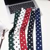 2025 Brand Design Dot Pattern Women Scarf Luxury Silk Scarf Fashion Hair Headband Foulard Skinny Bag Scarves Neckerchief