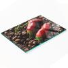 Durable and Stylish Glass Board with a Chili Pepper and Coffee Pattern 80x52 Cm