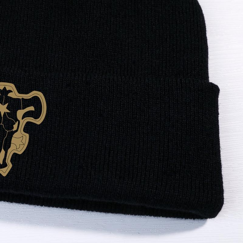 Anime Black Clover Winter Warm Adult Bouncy Hats Outdoor Leisure Student Knit Hat Unisex Kids Cartoon Printing Knitted Cap Gifts