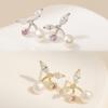 S925 Silver Pearl & Zirconia Tassel Stud Earrings - Elegant, Versatile, High-End Accessories