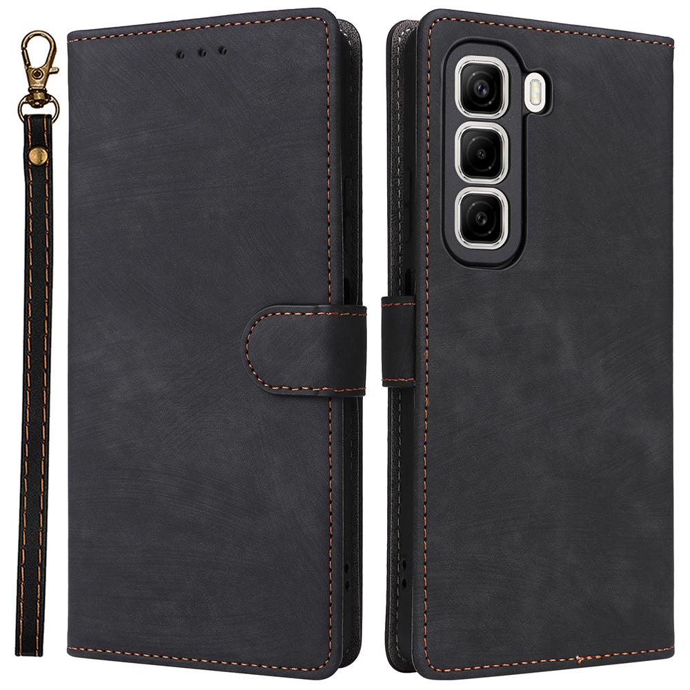 For Infinix Hot 50 5G X6720 Wallet Case RFID Blocking PU Leather Cover Stand View