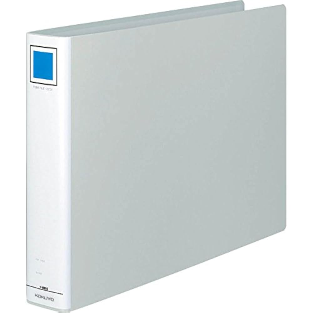 Kokuyo File Pipe File, A3 Horizontal, 2 Holes, Holes, 500 Sheets, Silver File - E653C