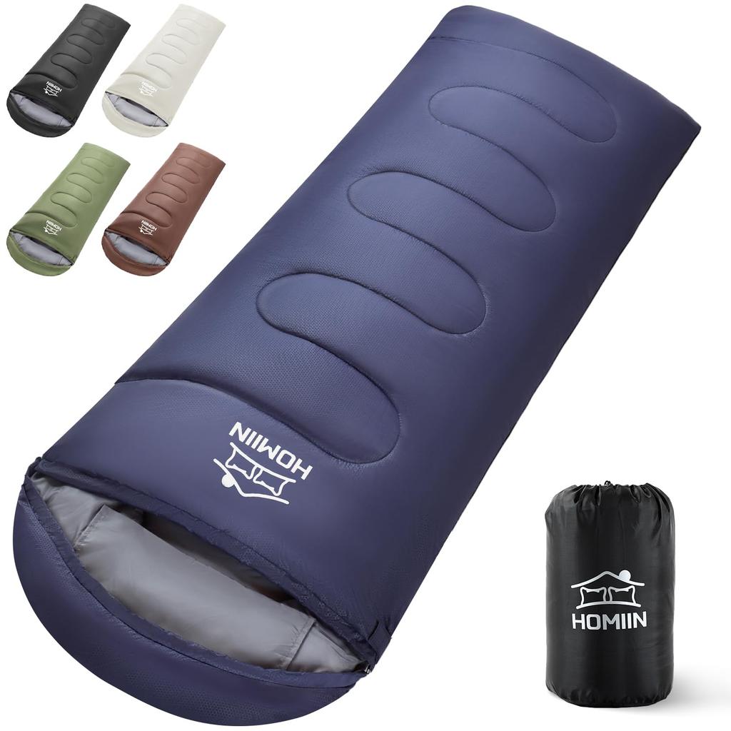 Homiin Sleeping Bag for Winter and Includes 1kg Comfortable Temperature Range Ideal for Car Guest Disaster Outdoor Easy Storage Bag Included