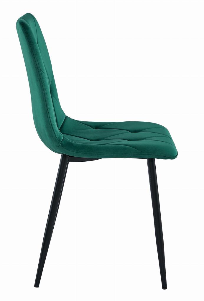 LIBRA Chair - Dark Green Velvet / Black Legs X 2
