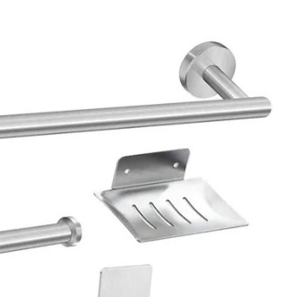 7 Piece SUS304 Stainless Steel Bathroom Hardware Kit Wall Mounted Towel Rack Bathroom