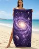 Galaxy Starry Sky Print Beach Towel, Quick Dry Sand Free Microfiber Towel for Beach Pool Camping