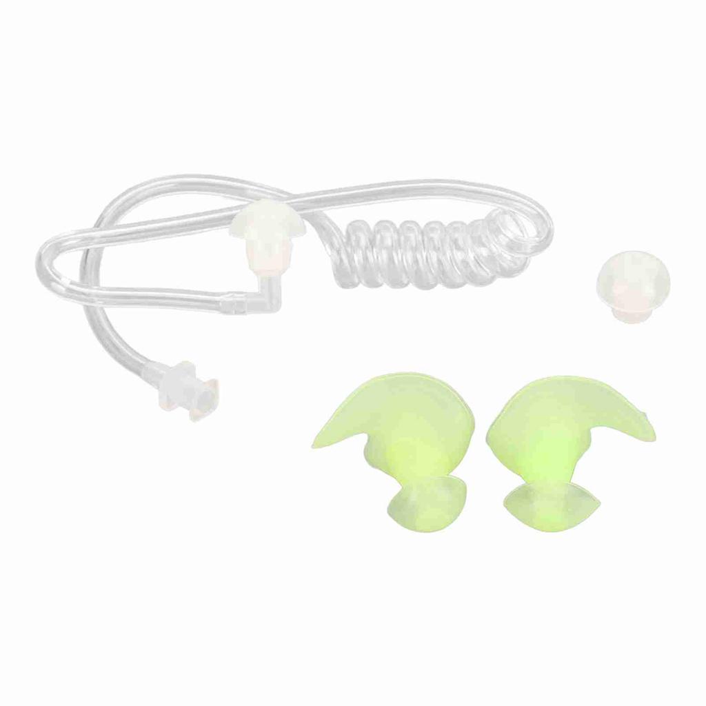 Acoustic Coil Tube Universal Replacement Acoustic Tube with Silicone Earplugs for Two Way Radio