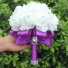 18cm Crystal Roses Pearl Bridal Wedding Holding Flowers Valentine's Day Proposal Simulated Bouquet Photography Props Wholesale