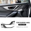 For Subaru WRX/WRX STI 2022 2023 2024 Real Hard Carbon Fiber Sticker Car Front Door Handle Panel Interior Trim Cover Accessories