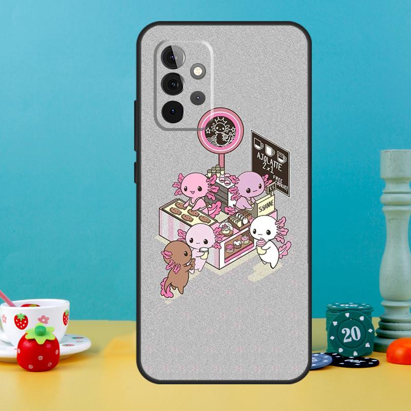 Cute Animal Axolotl Case For Samsung Galaxy A35 A26 A16 A05 A55 A15 A32 A12 A22 A52 A54 A34 A14 A56 A36 A13 A53
