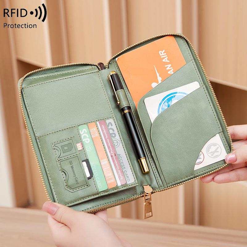 2024 Diebstahlsichere RFID Reisepass- und Dokumentenorganisator Geldbörse