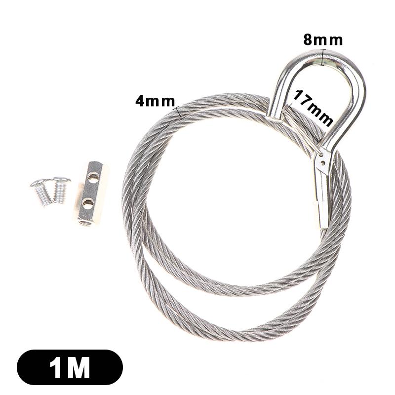 Locking Stainless Steel Wire Rope Adjustable Retractable Suspension Lanyard for Industrial Equipment Hanging Work