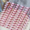 120Pcs Fashion White Edge Press On Nails Square Shape Medium Length False Nails Nude Pink Glossy Finish Fake Nails