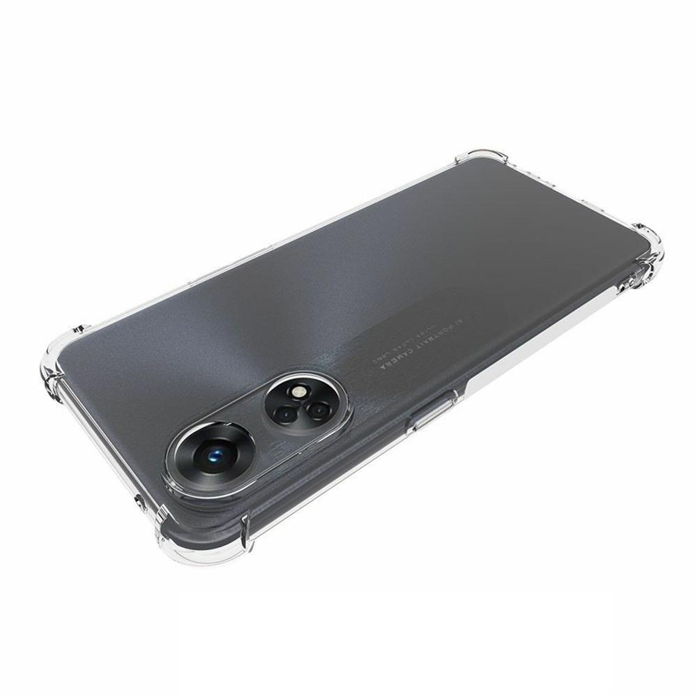 For Oppo Reno8 T 4G Shock-absorbing Clear TPU Phone Case Anti-Slip Protective Cover