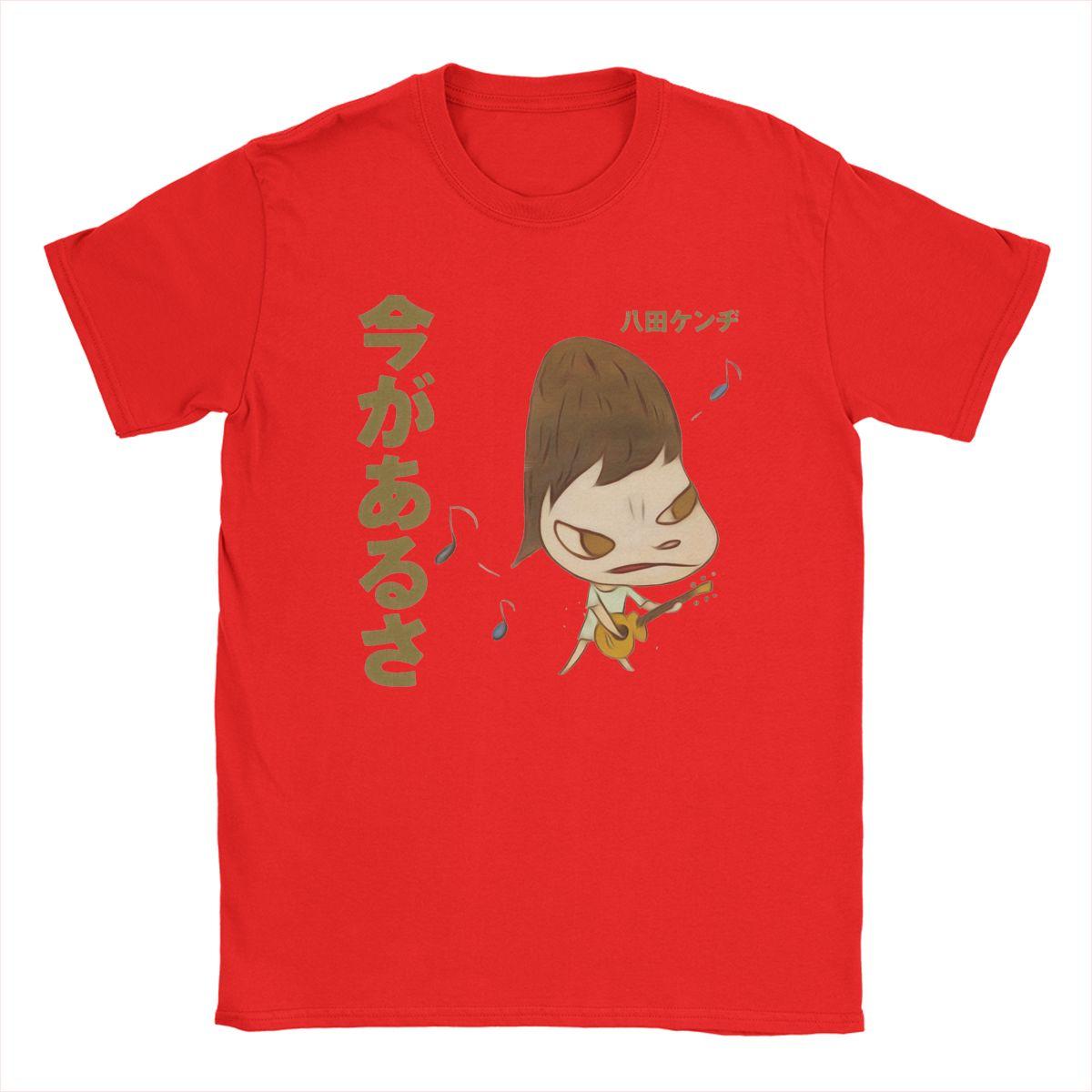 

Yoshitomo Nara Guitar T Shirt Men s Cotton Fun T-Shirt Crew Neck Tee Shirt Short Sleeve Clothing Gift Idea S
