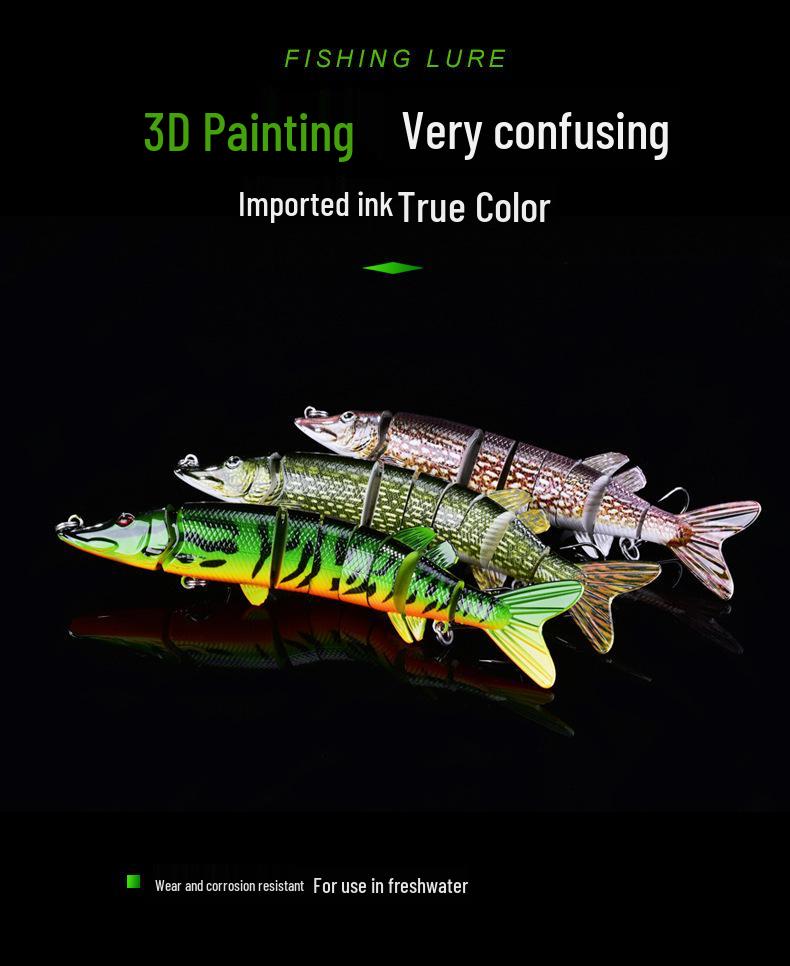 Multi-Joint Long Cast Pike Fishing Lure – Artificial Hard Bait for Sea Fishing
