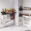 Kitchen Spice Organizer Set Punch-free Wall-mounted Racks Space Organizer Kitchen Shelf Kitchen Storage Organizer