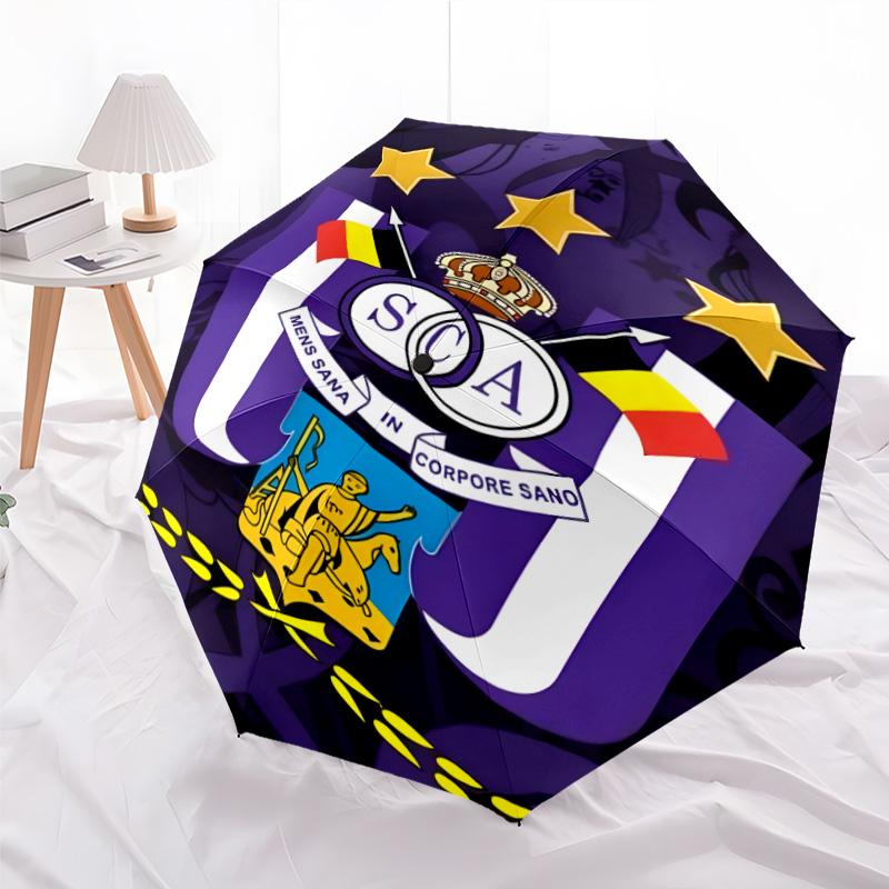 1pc Anderlecht Umbrella, Sun Protection, And UV Shielding. It Has Eight Sturdy Ribs for Outdoor Use And Perfect As a Holiday Gift