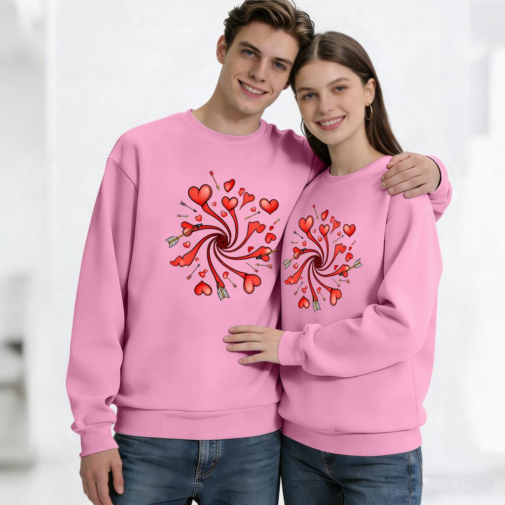 Men's Round Neck Long Sleeve Top, Unisex, Couple Casual Sports Top